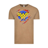 Vintage Coffee tear off wonder woman shield Vintage Tee - artisFamous