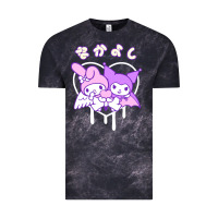 Cloud Black melody and kuromi heart Vintage Tee - artisFamous