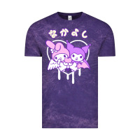 Cloud Purple melody and kuromi heart Vintage Tee - artisFamous