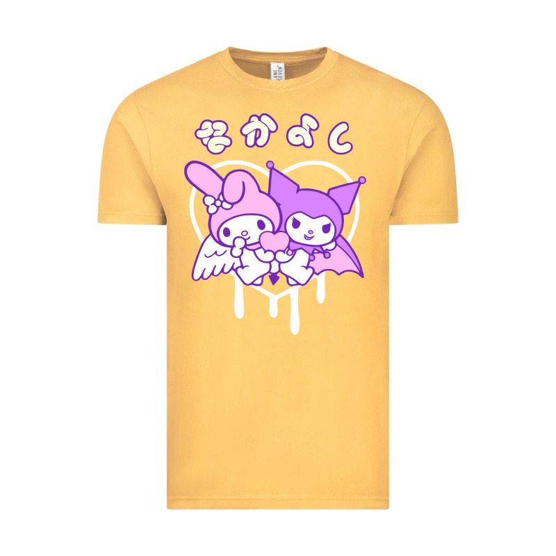 Melody And Kuromi Heart Vintage Tee by artisFamous | Teevron