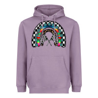 Lavender Racing Rainbow Heavyweight Hoodie - CowhideDigitalArt