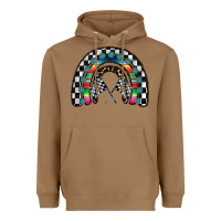 Toasted Coconut Racing Rainbow Heavyweight Hoodie - CowhideDigitalArt