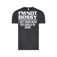 Vintage Black I'M NOT BOSSY I JUST KNOW WHAT YOU SHOULD BE DOING FUNNY Vintage Tee - artisFamous