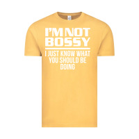Vintage Mustard I'M NOT BOSSY I JUST KNOW WHAT YOU SHOULD BE DOING FUNNY Vintage Tee - artisFamous