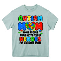 Autism Mom Some People Look Up To Their Heroes I'm Heavy Core Tee | Teevron