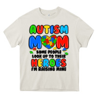 Cream autism mom some people look up to their heroes i'm Heavy Core Tee - JahusDesignShop