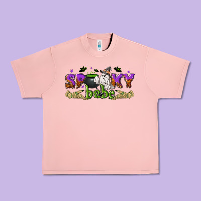 Spooky Babe Halloween Urban Heavy Tee Designed By Nancycooperartshop