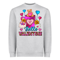Heather Grey hello valentine valentines day coffee mug Heavyweight Sweatshirt - FaDigitalArtStudio