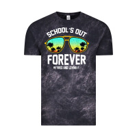 Cloud Black school out forever retired teacher retro summer Vintage Tee - artisFamous
