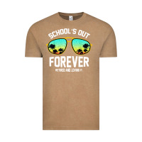 Vintage Coffee school out forever retired teacher retro summer Vintage Tee - artisFamous