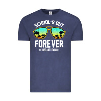 Vintage Denim school out forever retired teacher retro summer Vintage Tee - artisFamous