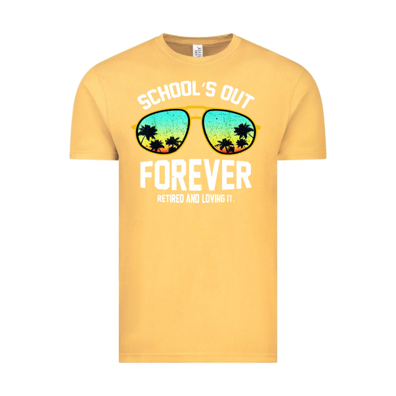 School Out Forever Retired Teacher Retro Summer Vintage Tee by artisFamous | Teevron