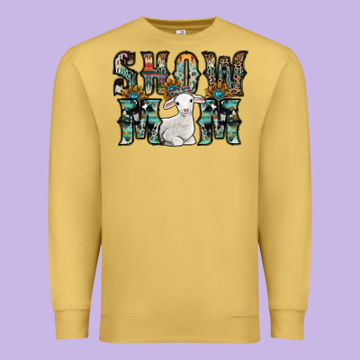 Show Mom Sheep Premium Sweatshirt Designed By Sublimationcraftshop