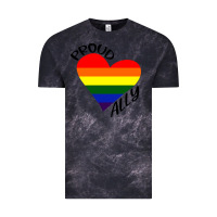 Cloud Black proud ally lgbt heart gay pride month Vintage Tee - artisFamous