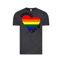 Vintage Black proud ally lgbt heart gay pride month Vintage Tee - artisFamous