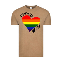 Vintage Coffee proud ally lgbt heart gay pride month Vintage Tee - artisFamous