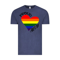 Vintage Denim proud ally lgbt heart gay pride month Vintage Tee - artisFamous