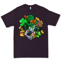 Plum St. Patrick Cow Clover Premium Tee - BundleAndBundleShop