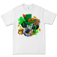 White St. Patrick Cow Clover Premium Tee - BundleAndBundleShop