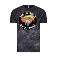 Cloud Black ask me about my butthole ufo Vintage Tee - artisFamous