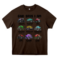 Chocolate Brown god says i am Heavy Core Tee - MaliasSmallBusiness