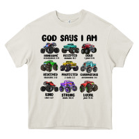 Cream god says i am Heavy Core Tee - MaliasSmallBusiness