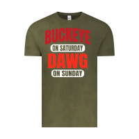 Vintage Olive buckeye on saturday Vintage Tee - artisFamous