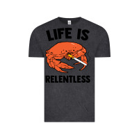 Vintage Black crab life is relentless Vintage Tee - artisFamous