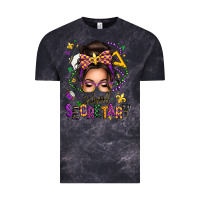 Cloud Black mardi gras school secretary caucasian messy bun Vintage Tee - texasbilliewilder