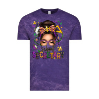 Cloud Purple mardi gras school secretary caucasian messy bun Vintage Tee - texasbilliewilder