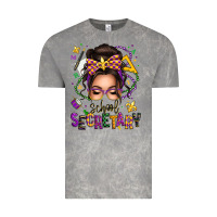 Cloud Rock mardi gras school secretary caucasian messy bun Vintage Tee - texasbilliewilder