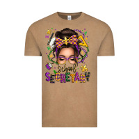 Vintage Coffee mardi gras school secretary caucasian messy bun Vintage Tee - texasbilliewilder