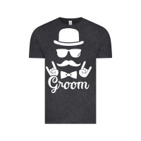 Vintage Black groom bachelor party Vintage Tee - artisFamous