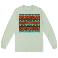 Matcha tooled leather and aztec Long Sleeve Tee - TumblerDesignByShophia