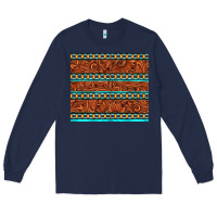 Navy tooled leather and aztec Long Sleeve Tee - TumblerDesignByShophia