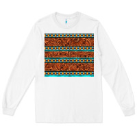 White tooled leather and aztec Long Sleeve Tee - TumblerDesignByShophia