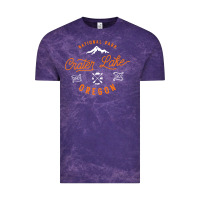 Cloud Purple crater lake oregon national park vintage retro Vintage Tee - artisFamous