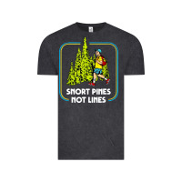 Vintage Black snort pines not lines funny boy going to school vintage Vintage Tee - artisFamous