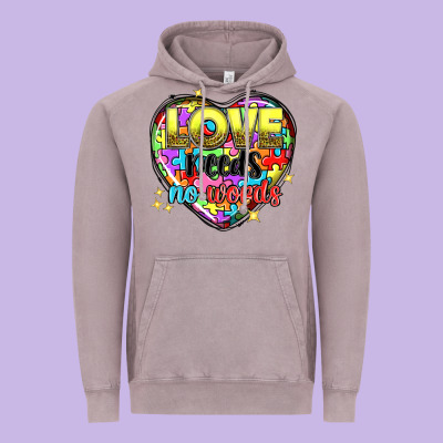Love Needs No Words Vintage Hoodie Designed By Nancycooperartshop