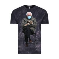 Cloud Black bernie sitting in the cold with mittens meme Vintage Tee - artisFamous