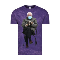 Cloud Purple bernie sitting in the cold with mittens meme Vintage Tee - artisFamous