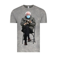 Cloud Rock bernie sitting in the cold with mittens meme Vintage Tee - artisFamous