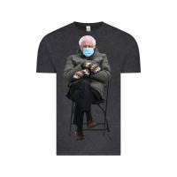 Vintage Black bernie sitting in the cold with mittens meme Vintage Tee - artisFamous