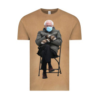 Vintage Camel bernie sitting in the cold with mittens meme Vintage Tee - artisFamous