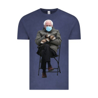 Vintage Denim bernie sitting in the cold with mittens meme Vintage Tee - artisFamous