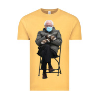 Vintage Mustard bernie sitting in the cold with mittens meme Vintage Tee - artisFamous