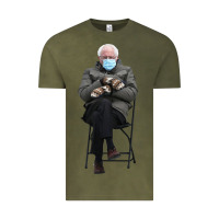 Vintage Olive bernie sitting in the cold with mittens meme Vintage Tee - artisFamous
