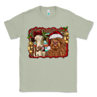 Matcha christmas heifer and highland cow with serape background Classic Tee - RanaPortraitStore