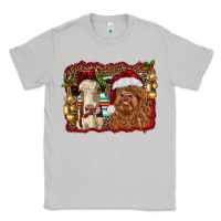 Moon Dust christmas heifer and highland cow with serape background Classic Tee - RanaPortraitStore