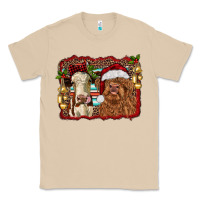 Mushroom christmas heifer and highland cow with serape background Classic Tee - RanaPortraitStore